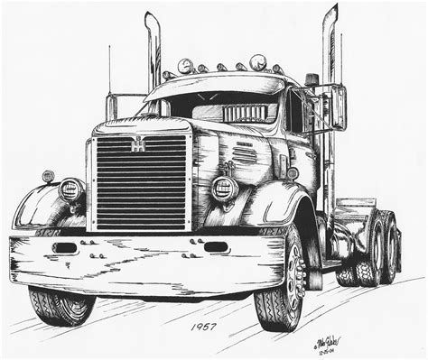 pencil drawing  trucks   draw  mack truck step  step
