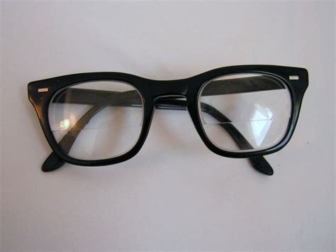 vintage black frames eyeglasses retro military by retrosideshow