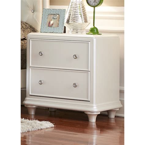 libby stardust contemporary glam  drawer night stand walkers furniture night stands