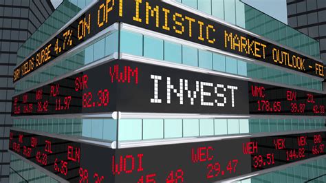 invest stock market ticker stocks brokerage building   animation