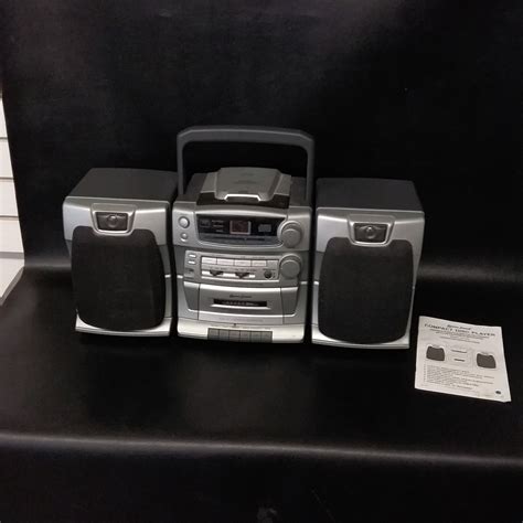lot detail lenoxx sound compact disc player amfm stereo cassette recorder  detachable