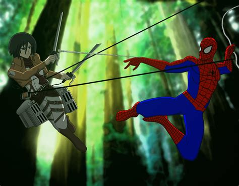 Spider Man Vs Mikasa Ackerman By Konojei On Deviantart