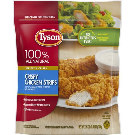 tyson fully cooked crispy chicken strips  oz frozen walmart