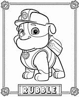 Paw Patrol Rubble Colouring Freecoloringpages K5worksheets sketch template