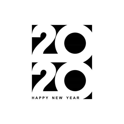 Happy New Year 2020 Vector Illustrations Royalty Free