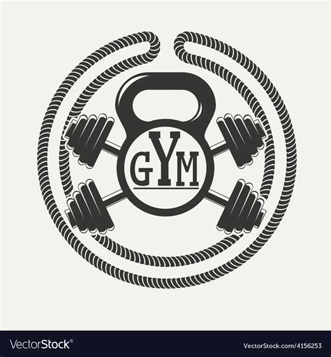gym logo royalty  vector image vectorstock