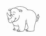 Rhino Coloring Coloringcrew Sympathetic Hamster sketch template