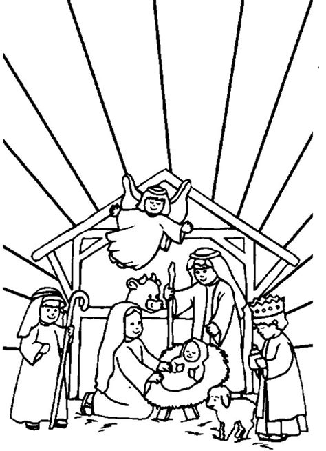 bible story   born  jesus  nativity coloring page color luna