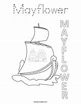 Mayflower Coloring Built California Usa sketch template