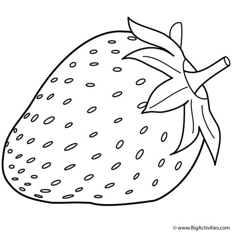 strawberry coloring pages fruits  vegetables strawberry