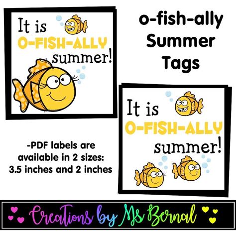 fish ally summer labels  creations  ms bernal teachers pay