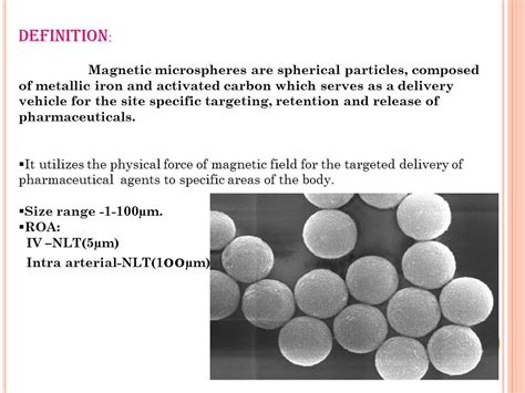 [ppt] magnetic microspheres drug delivery system