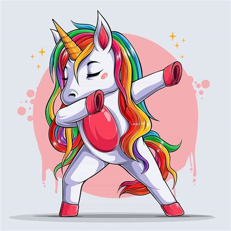 Cute Dabbing Unicorn Funny Unicorn Doing Dabbing Dance Dab Movement
