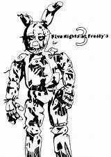 Coloring Pages Freddy Foxy Trap Fnaf Spring Golden Nightmare Five Springtrap Drawing Printable Funtime Night Color Nights Sheets Sketch Getcolorings sketch template
