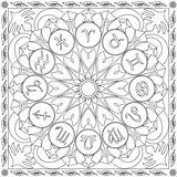 Coloring Pages Astrology Printable Getcolorings Color sketch template