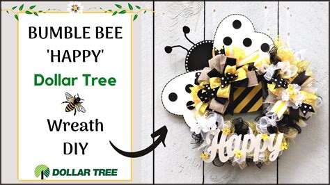 diy dollar tree bee wreath bumble bee wreath decor step