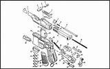 C96 Mauser Parts Broomhandle Pistol Pistols sketch template
