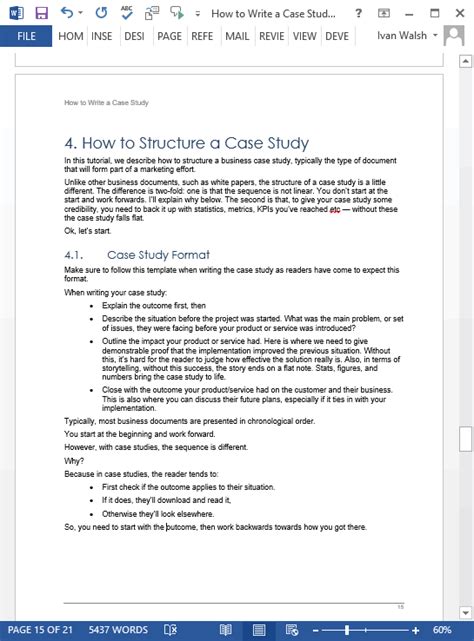 structure  case study   steps
