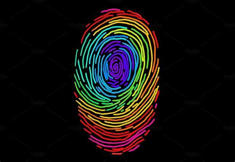 Rainbow Heart Fingerprint Set Rainbow Heart Fingerprint Heart Drawing
