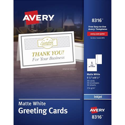 avery  avery  fold greeting card ave ave  office