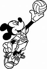 Volleyball Coloring Pages Mickey Clipartmag sketch template