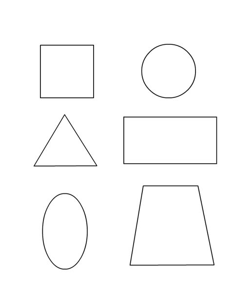 shapes kindergarten worksheets reprint