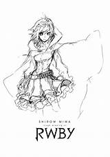 Coloring Ruby Rwby Pages Rose Template sketch template