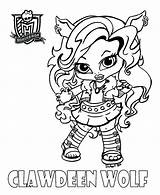 Monster High Pages Clawdeen Wolf Coloring Getcolorings Printable Color sketch template
