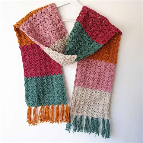 colorful crochet scarf amelias crochet