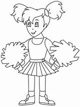 Coloring Pages Cheerleading Sports Uniform Cheerleaders Print Cheerleader Cheer School Printable Color Basketball Kids Stunts Colouring Book Football 19 Boyama sketch template