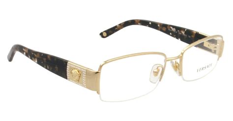 versace ve 1175b eyeglasses w gold frame and non rx 53 mm diameter
