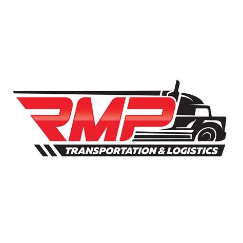 masculine bold trucking company logo design  rmp transportation