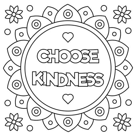 showing kindness   coloring page coloring pages
