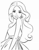 Barbie Princess Coloring Drawing Pages Sketch Pencil Face Dolls Printable Girl Color Sketches Print Kids Paintingvalley Getcolorings sketch template