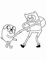 Adventure Time Finn Coloring Jake Bump Fist Cartoon sketch template