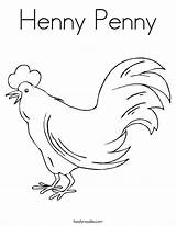 Henny Penny Coloring Printable Pages Character Twistynoodle Chicken Template Sketch Credit Larger sketch template