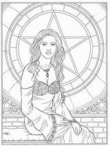 Adult Wiccan Sheets Coloringideas Sorceress sketch template