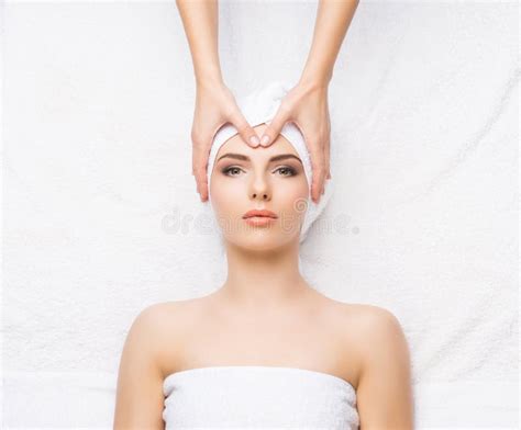 young  healthy woman   spa procedure stock image image  black