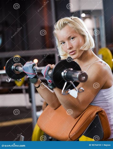 strong beautiful woman stock photo image  bodybuilding