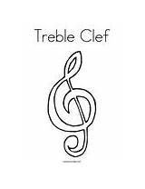 Coloring Clef Treble Sing High Template Penn William Change Twistynoodle sketch template