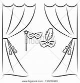 Curtain Drawing Stage Theater Vector Curtains Line Open Book Masks Getdrawings Sketch Background Bigstock Lightbox Create sketch template