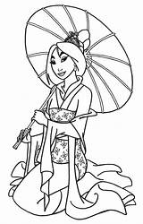 Coloring Print Mulan Pages sketch template