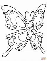 Butterfly Coloring Cute Kids Pages Drawing Smile Sweet Printable Clipart Butterflies Supercoloring Paper Getdrawings Fun Clipground sketch template