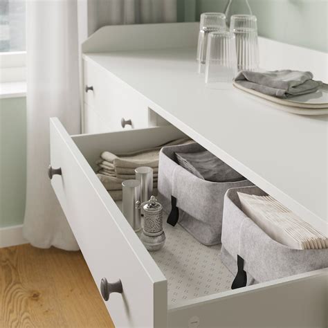 hauga  drawer dresser white  ikea