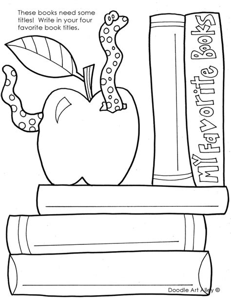 reading coloring pages