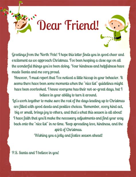 elf bad behavior letters   letters hourfamilycom