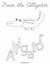 Alligator Trace Cursive sketch template