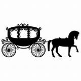 Carriage Buggy Silhouette sketch template