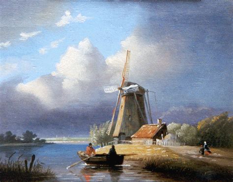 christiaan immerzeel paintings prev  sale  dutch river landscape