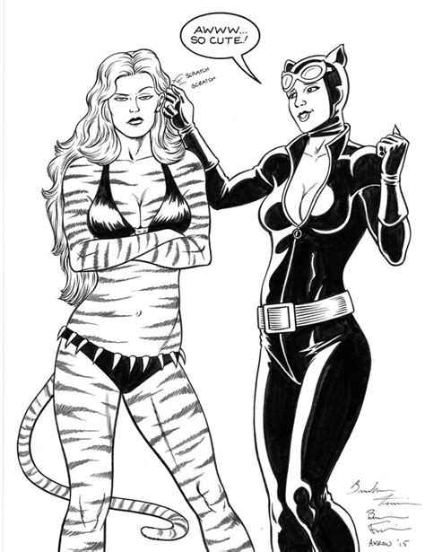 Tigra And Catwoman Crossover Comic Book Lesbians Luscious Hentai
